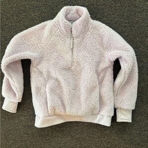 Athleta Kids Cozy Sherpa Half-Zip Pullover - Lavender purple